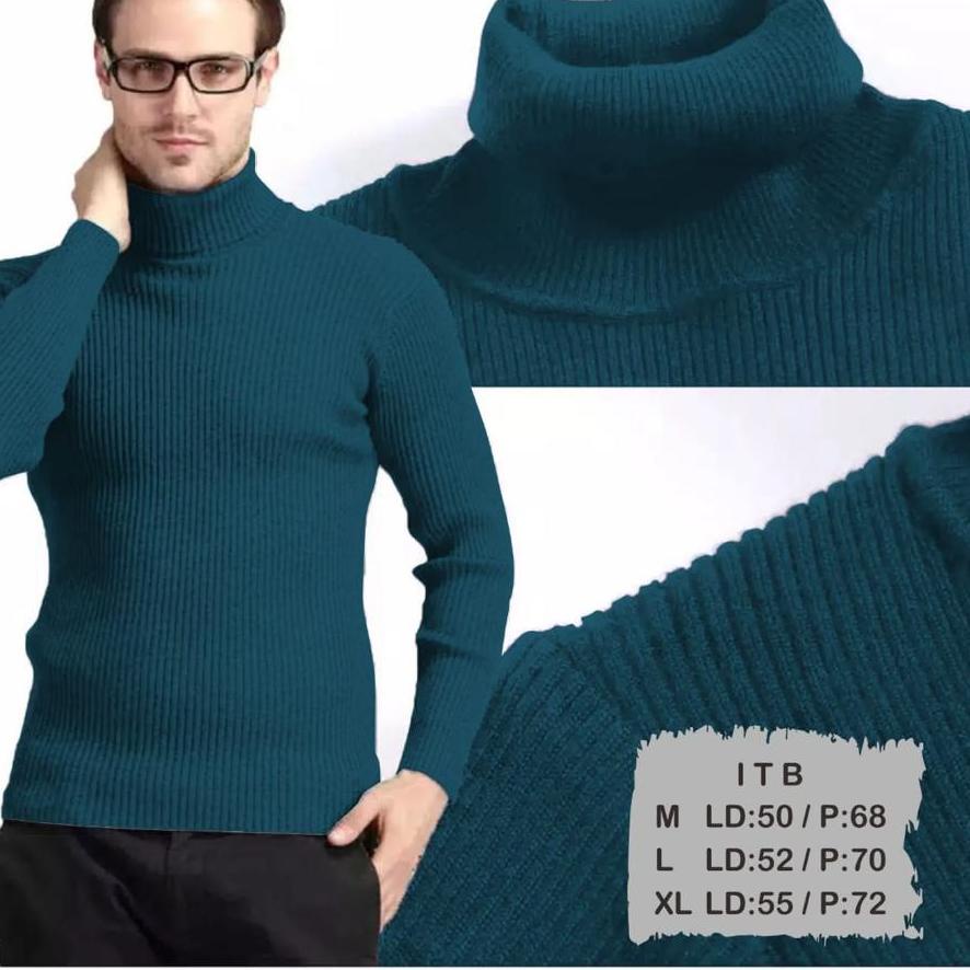 Kaos turtleneck pria hotsell