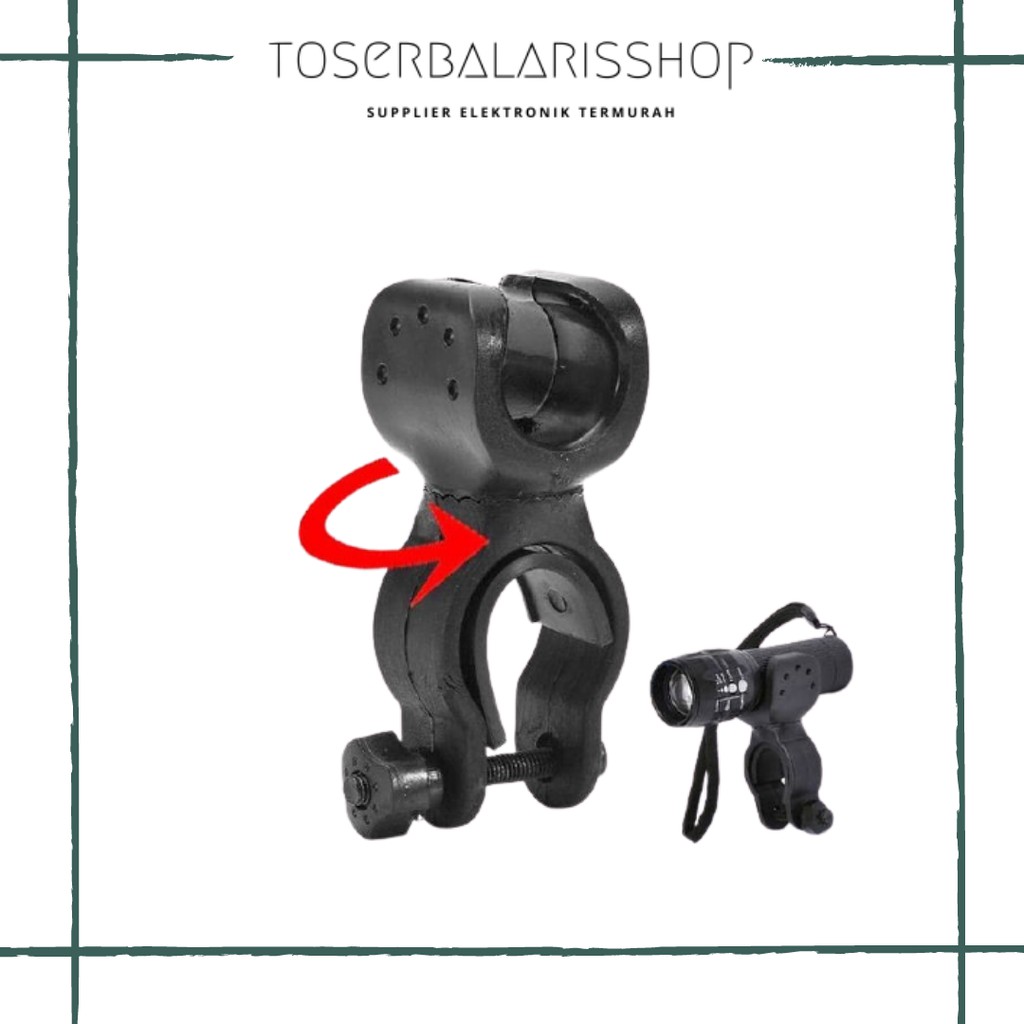 Jual BRACKET HOLDER SENTER SEPEDA CLAMP LAMPU POLICE MOUNTING 360 ...