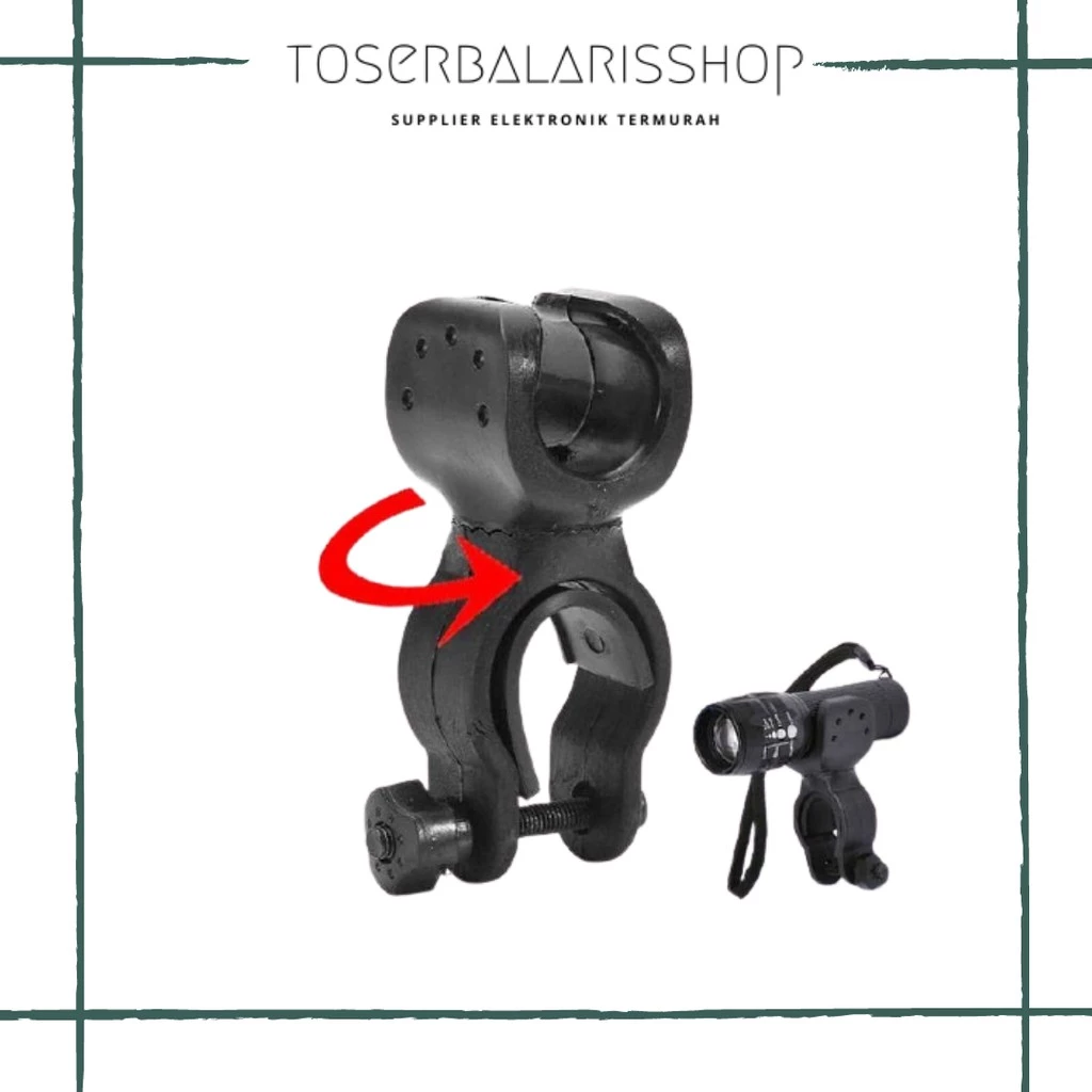 BRACKET HOLDER SENTER SEPEDA CLAMP LAMPU POLICE MOUNTING 360 DERAJAT image Dilihat 2 kali Berat 80 | AutoStock
