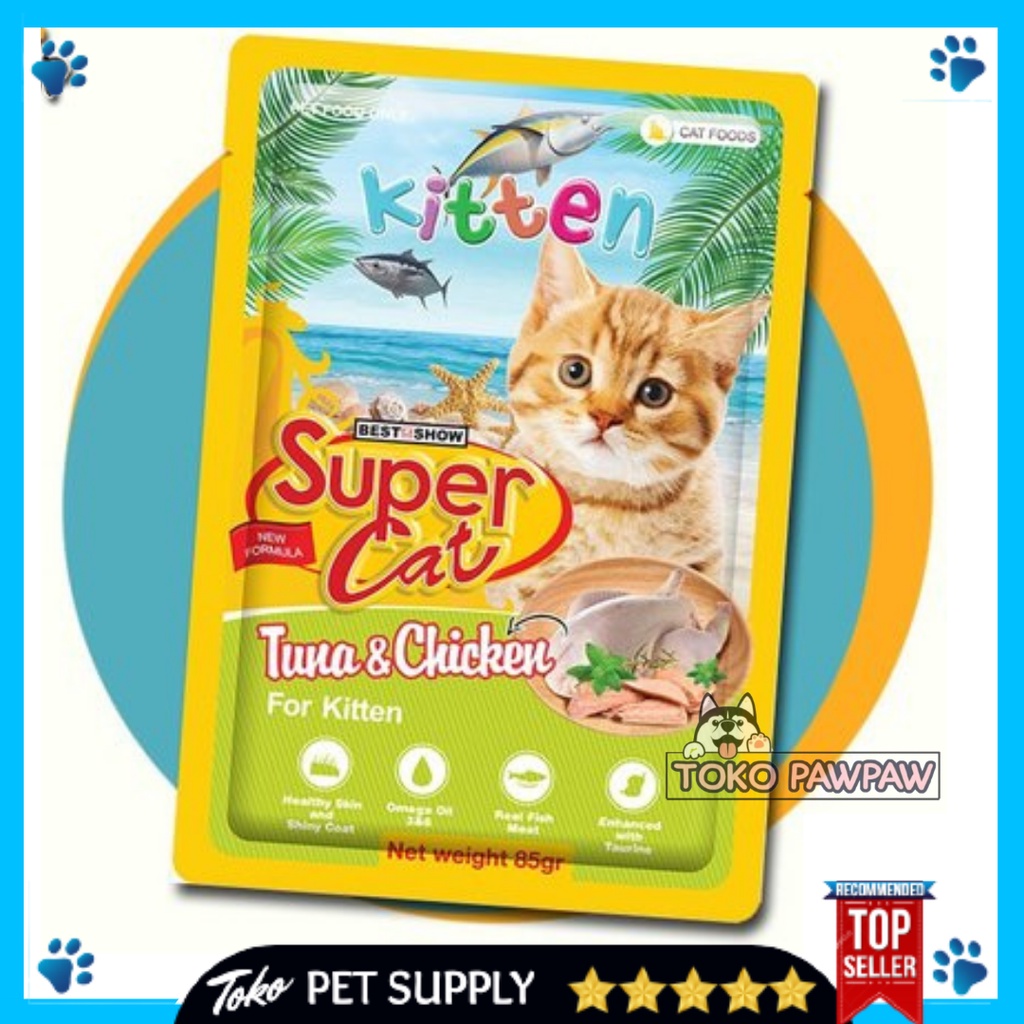Jual Supercat 85g Makanan Kucing Basah Super Cat Wet Cat Food Pouch