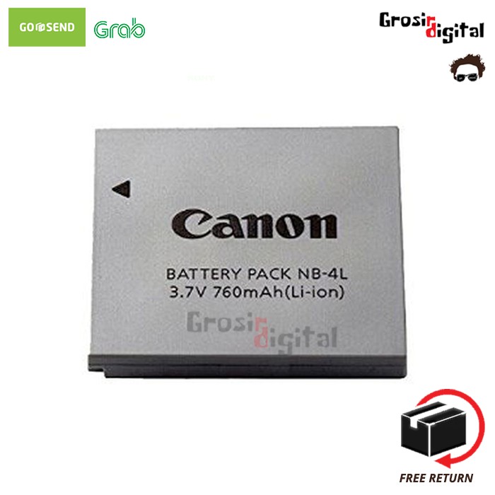Batteria NB-4L + Caricabatterie Per Canon IXUS 30, 40, 50, 60, 70, 80 IS, 100 IS