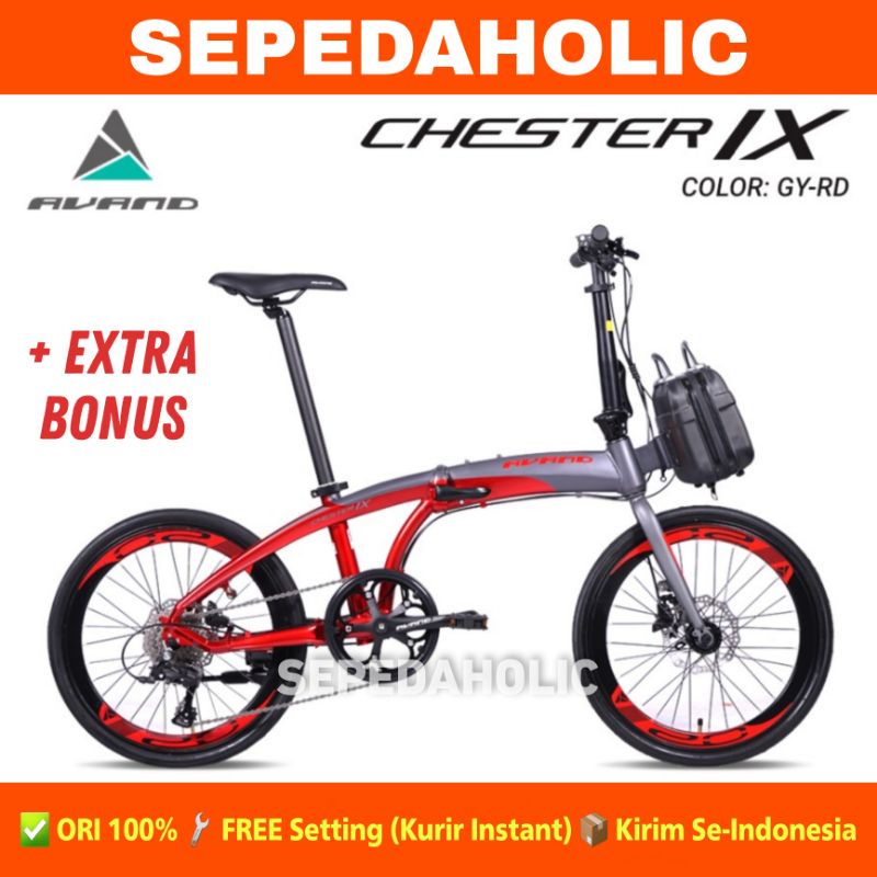 Jual [PROMO TURUN HARGA] Sepeda Lipat 20 Inch AVAND CHESTER IX 9 Speed ...