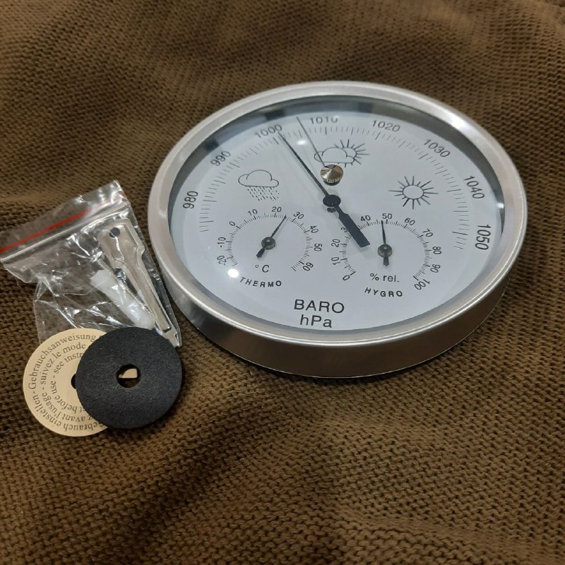 Jual BAROMETER BESAR (+HYGRO +THERMO) PENGUKUR CUACA HYGROMETER