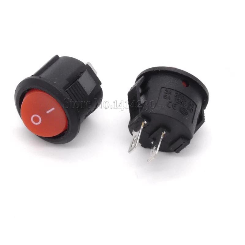 Jual 16mm Round switch tombol kontak bulat 2 pin on off 125V 220V ...