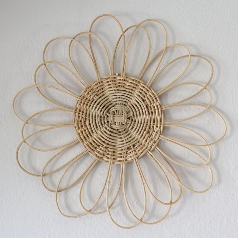Jual hiasan dinding rotan bunga layer/dekorasi dinding rotan | Shopee ...