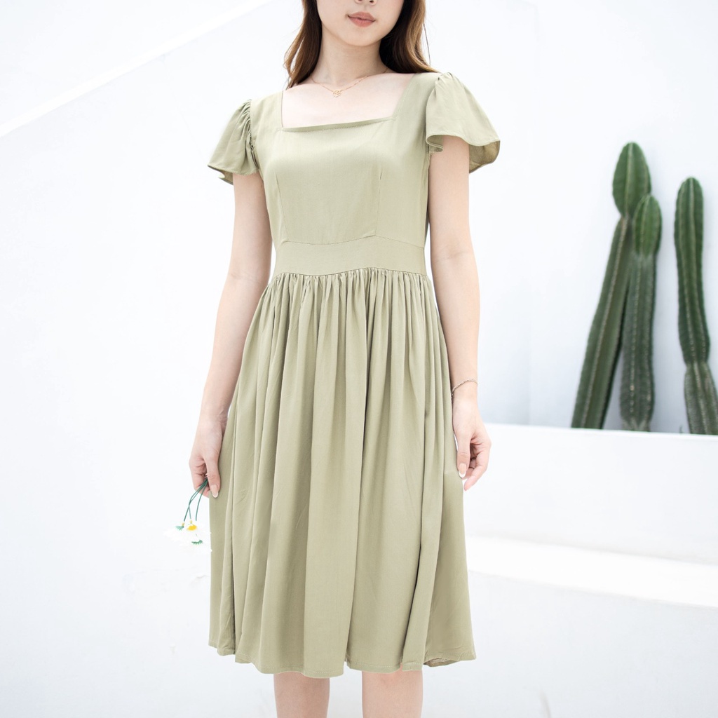Hazel Dress | Light Pink Stripe + Aqua