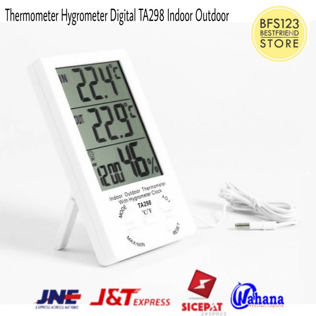 TA298 - Multicomp Pro - Thermometer, Hygrometer Clock, Indoor/Outdoor