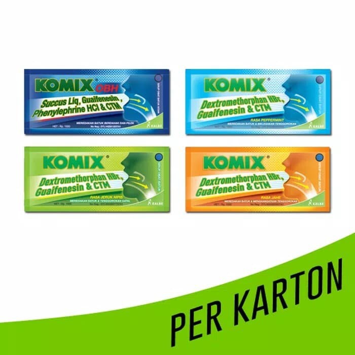 Jual Komix Rasa OBH/Mint/jahe/Jeruk Nipis 1box isi 30 sachet | Shopee ...