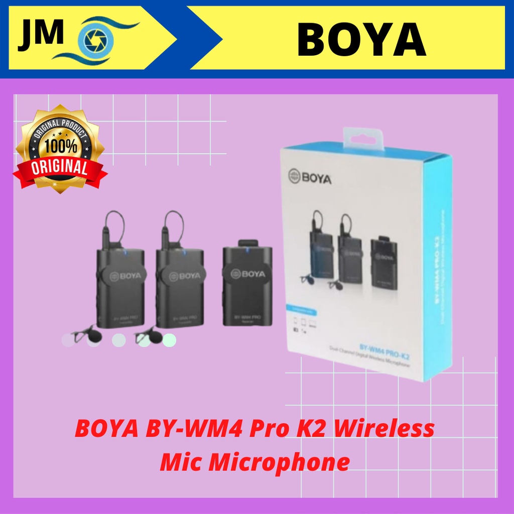 Jual Boya BY WM4 Pro K2 Wireless Microphone | Shopee Indonesia
