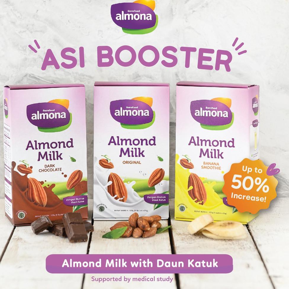 Jual GTF ALMONA Almond Milk Powder ASI BOOSTER Daun Katuk bukan almom ...
