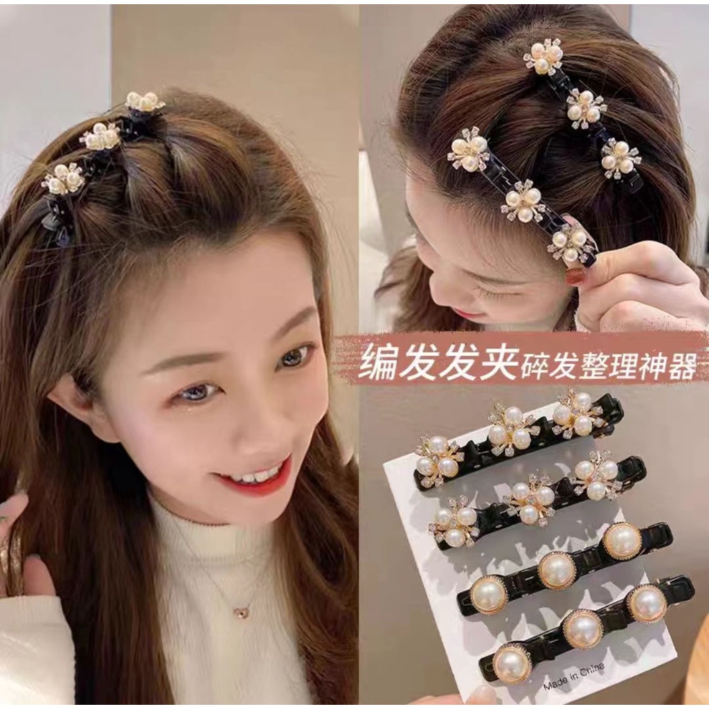 Jual Jepit Rambut Korea Mutiara Kristal | Shopee Indonesia