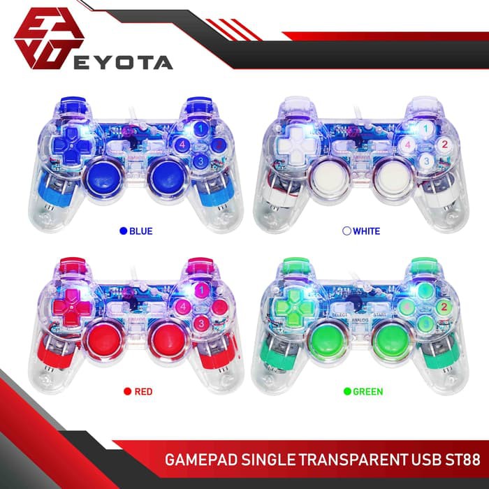 Jual Gamepad / Joystick Single Transparan Eyota ST88 USB Stick | Shopee ...