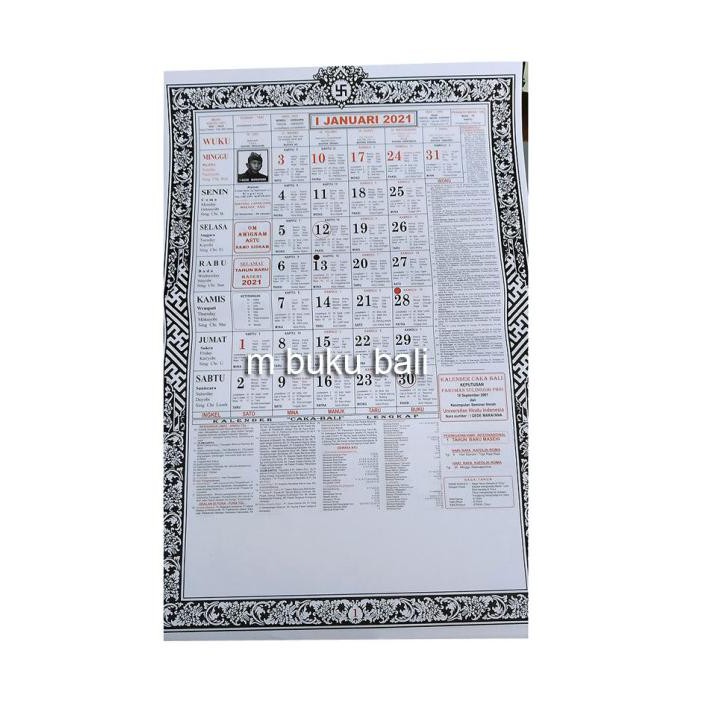 Jual Silahkan Order] Kalender Bali 2021 Dinding - I Gede Maryana ...