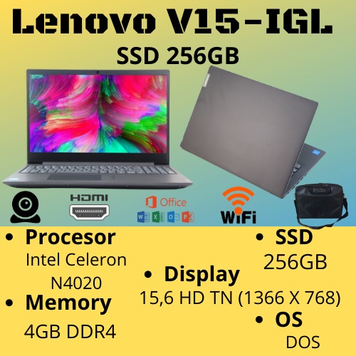 PC Portable Ultrabook - LENOVO V15 IGL - 15,6''HD - Celeron N4020