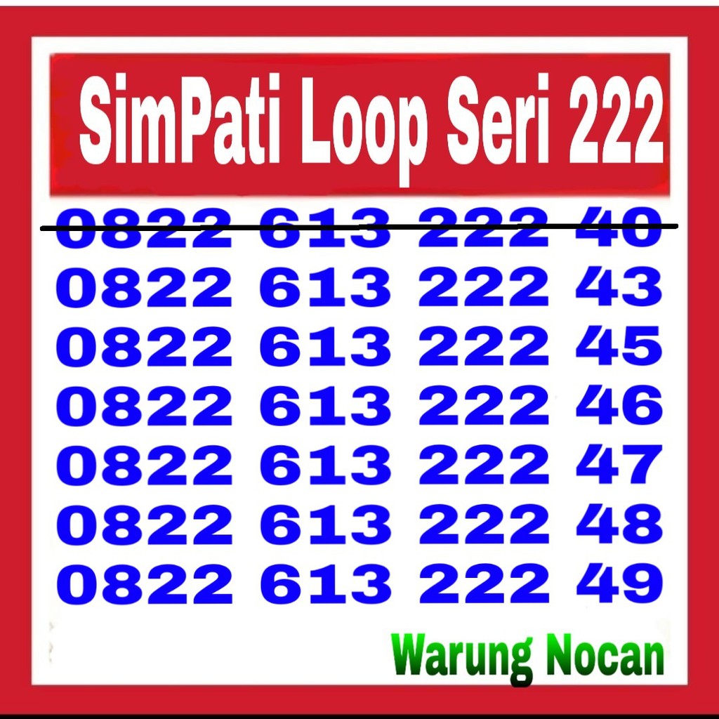 Jual Nomor Perdana Simpati Loop 4G dari Telkomsel Nomor Pilihan ...
