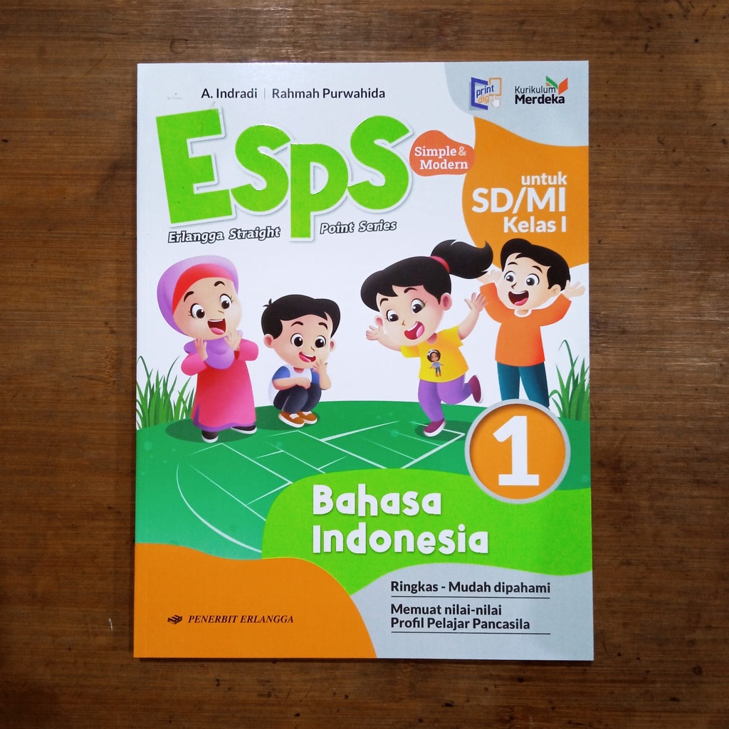 Jual ESPS BAHASA INDONESIA KELAS 1 SD / MI ERLANGGA A.INDRADI KURIKULUM ...