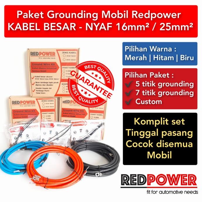 Jual Kabel Ground Wirekit Grounding Mobil Redpower Nyaf Mm Mm