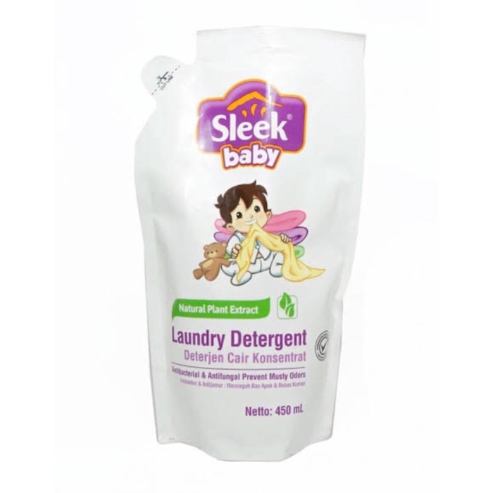 Jual SLEEK Baby Laundry Detergent Deterjen Cair Refill 450 Ml | Shopee ...