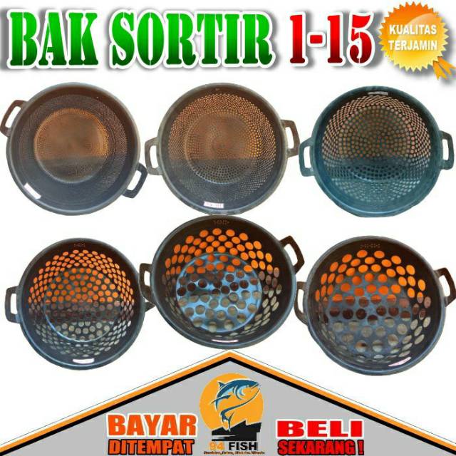 Jual BAK SORTIR IKAN LELE EMBER SORTIR LELE 1 SET (UKURAN 1-15 ...