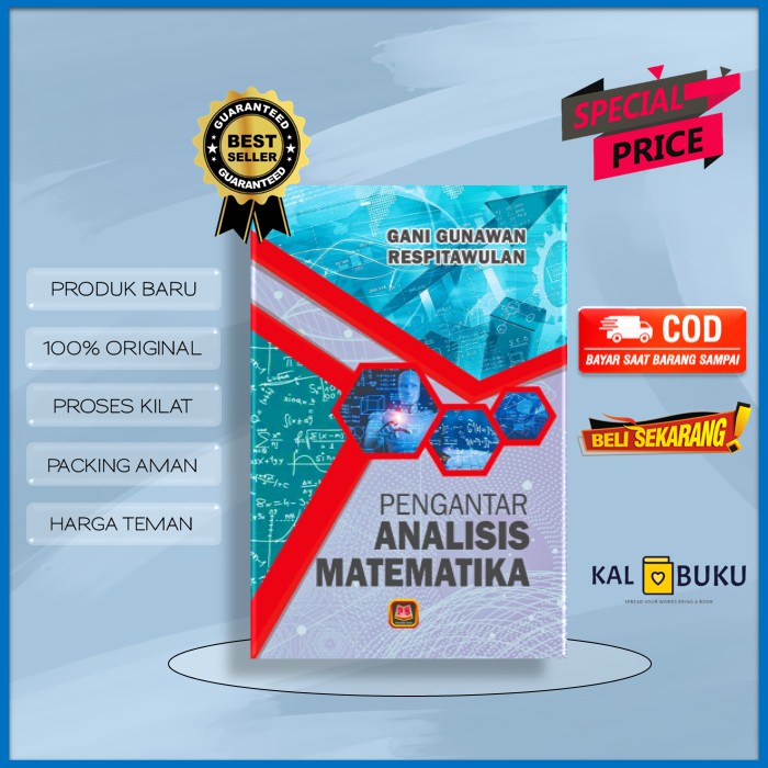 Jual Buku Pengantar Analisis Matematika Karya Pengarang Gani Gunawan ...