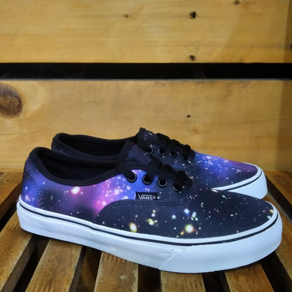 WOMEN SIZE VANS AUTHENTIC GALAXY BLUE BLACK BNIB WITH TAG PREMIUM 100 REAL PICT