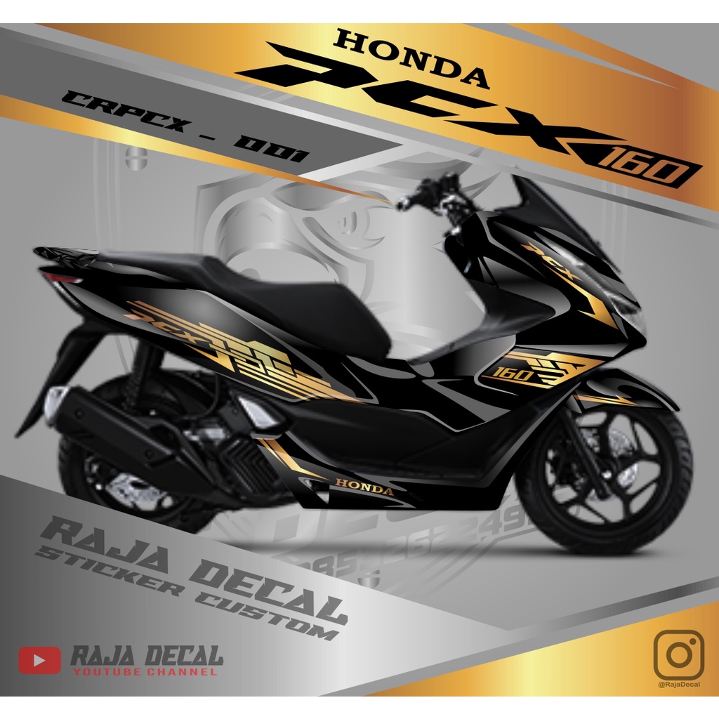 Jual Cutting Sticker Pcx 150 Aksesoris Motor Stiker Striping Honda