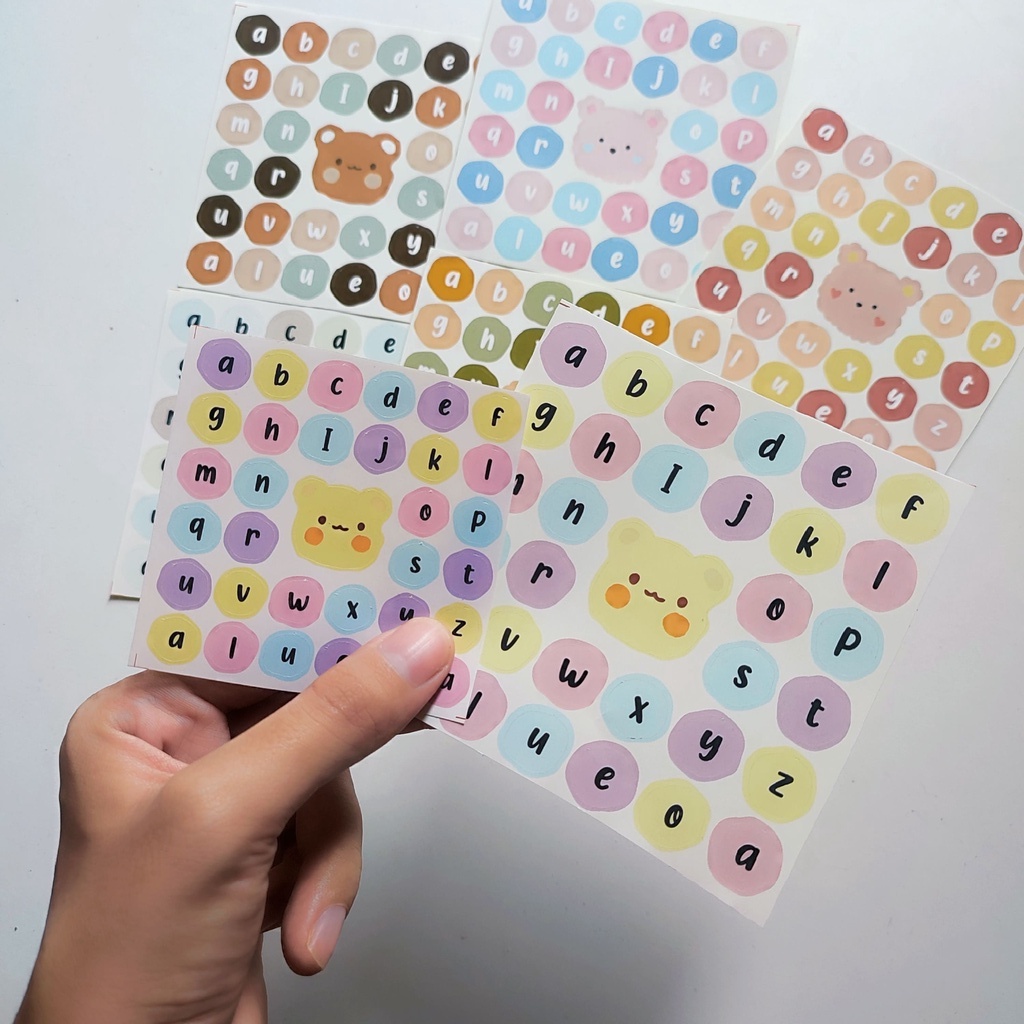 Jual Stiker Huruf Aesthetic Alphabet Sticker Lucu Stiker Keyboard Arab Deco Shopee Indonesia