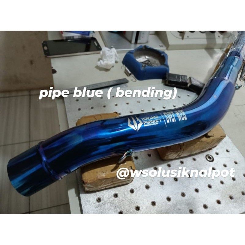 Jual knalpot racing leher header bending blue inlet 50 MT15 R15 XABRE ...