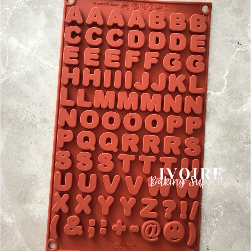 Jual Silikomart Alphabet Letters ABC Silicone Mold / Cetakan Huruf ...