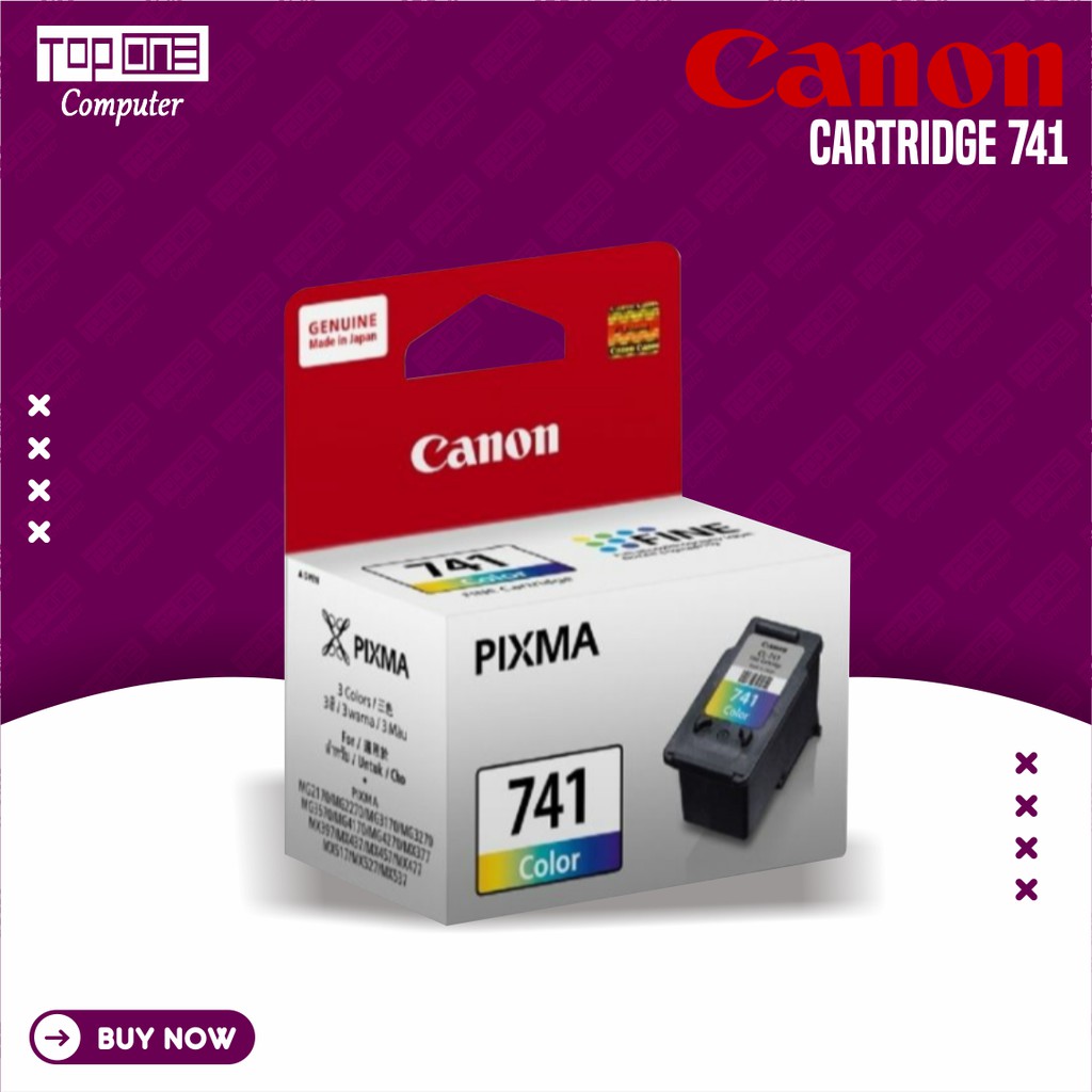 Jual catridge canon 741 colour warna / 740 black hitam untuk printer ...
