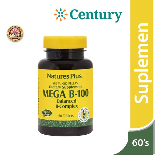 Jual Nature's Plus Mega B-100 Sustained Release 60 Kapsul / Natures ...