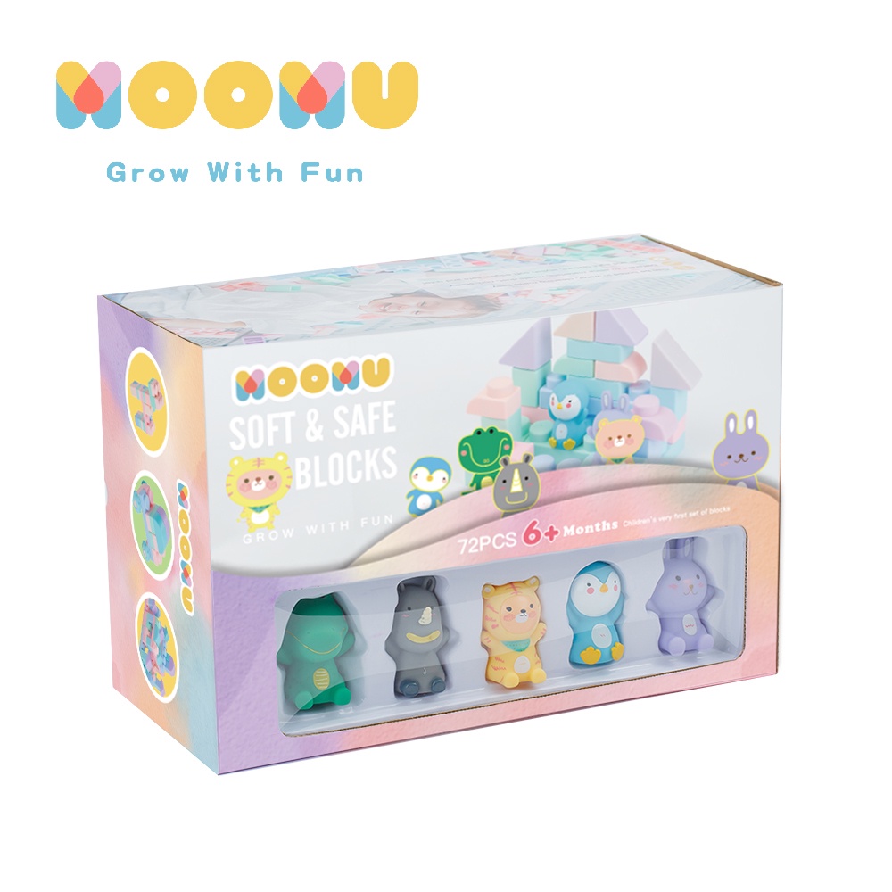 Baby Blocks MOOMU Soft Building Blocks For Babies 6 Months+ – 40 PC ...