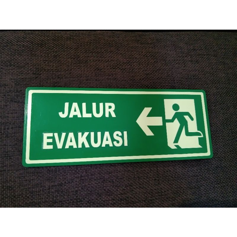 Jual Akrilic Jalur Evakuasi Sign Rambu Glow In The Dark Shopee Indonesia