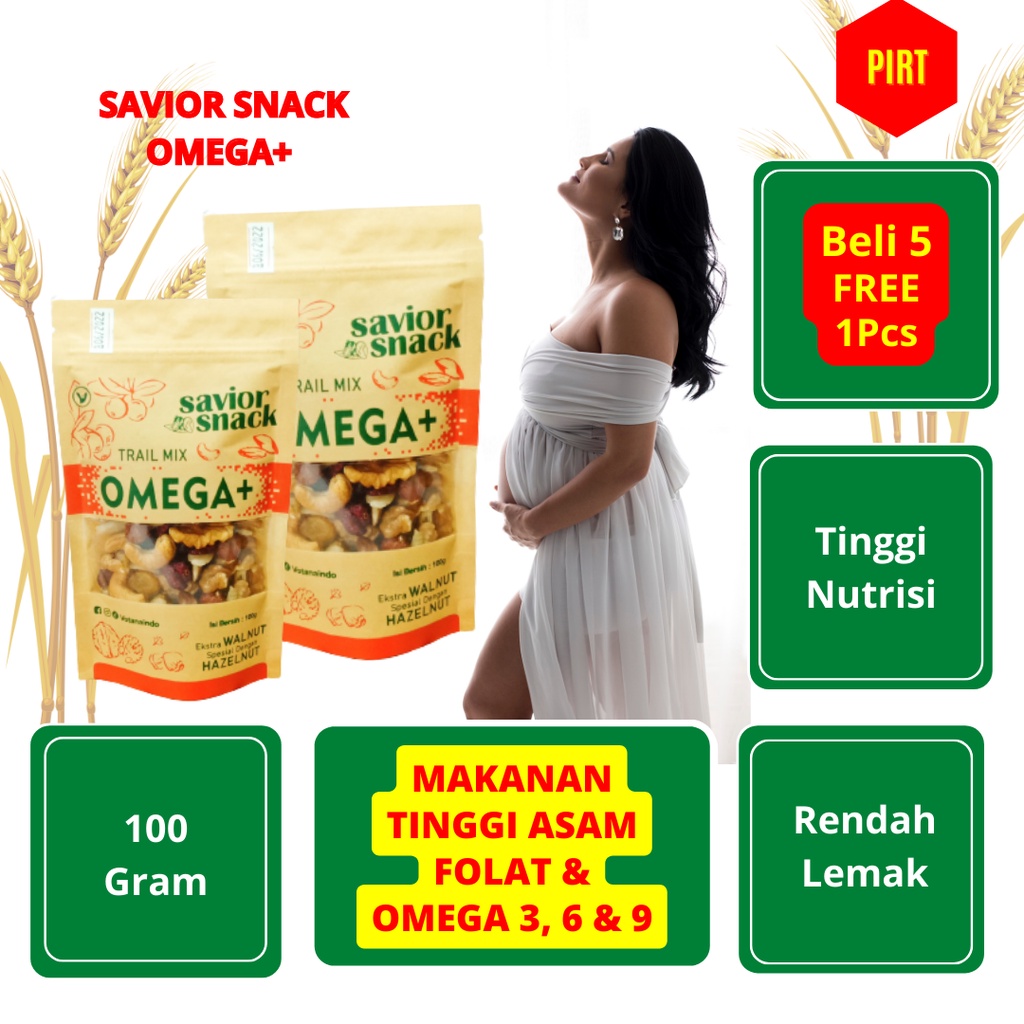 Jual MAKANAN BUMIL TINGGI NUTRISI OMEGA 3 6 9 & ASAM FOLAT CEMILAN IBU ...