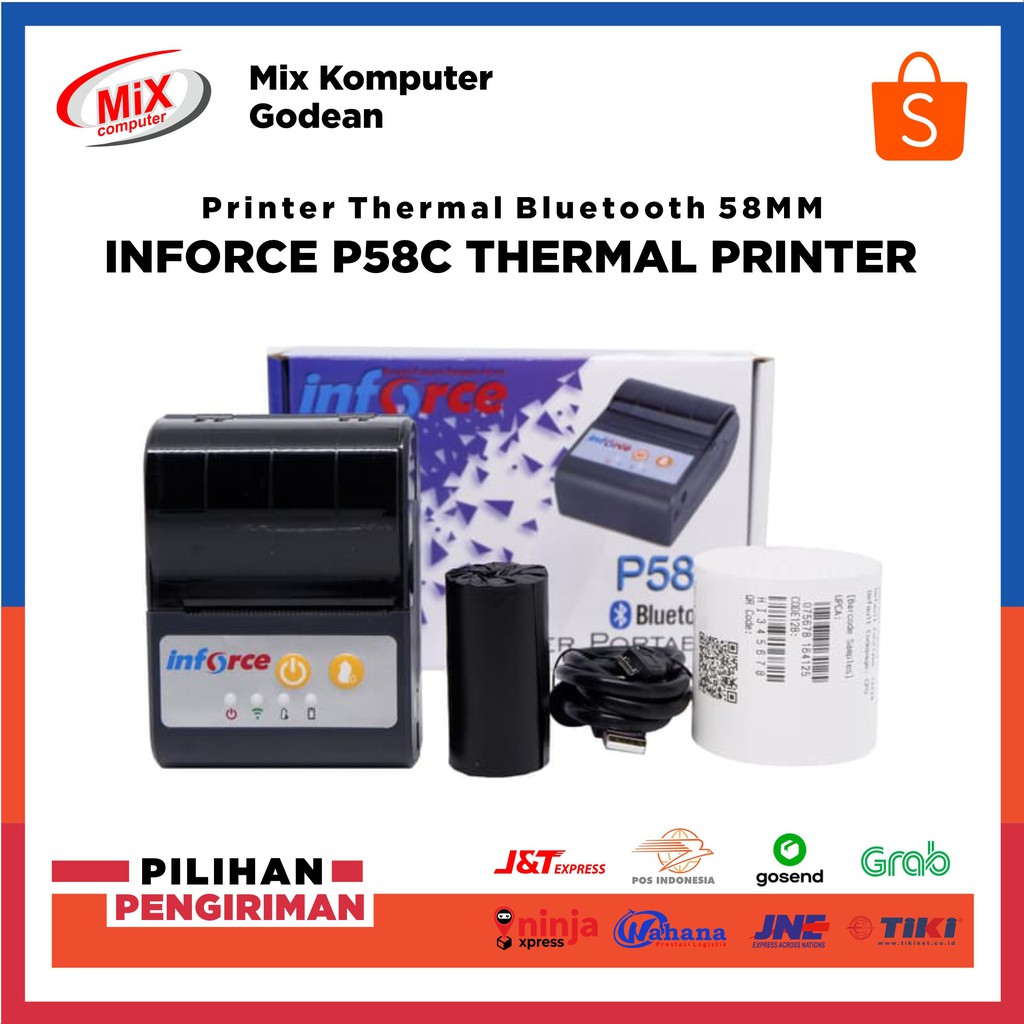 Jual Printer Thermal Bluetooth Portable Inforce P58C | Shopee Indonesia