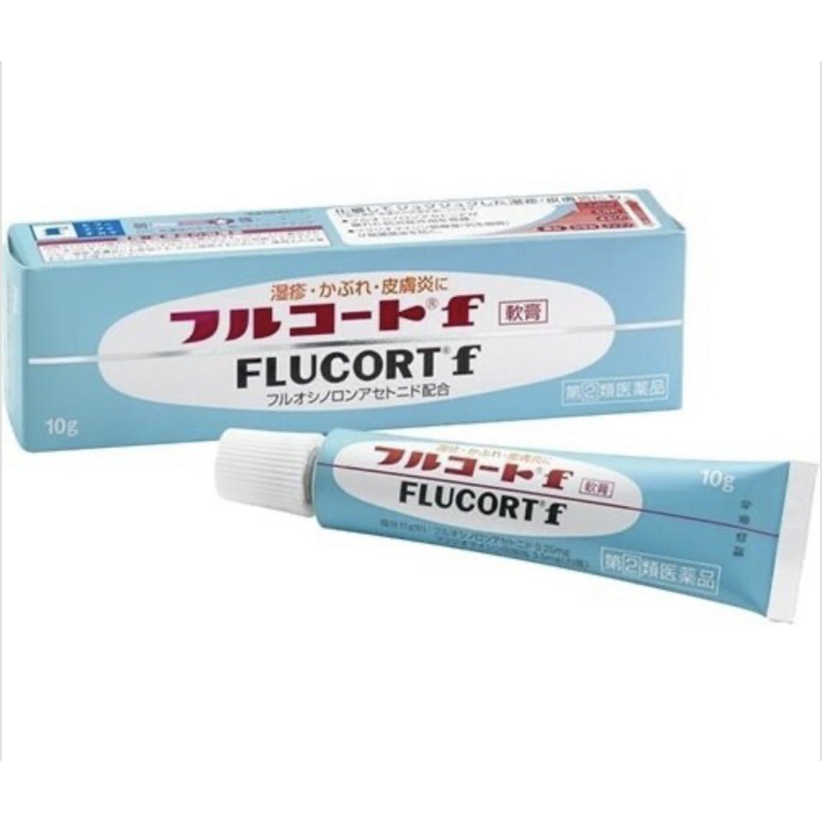 Jual Flucort F 10g Ointment for eczema and dermatitis Salep Gatal Japan ...