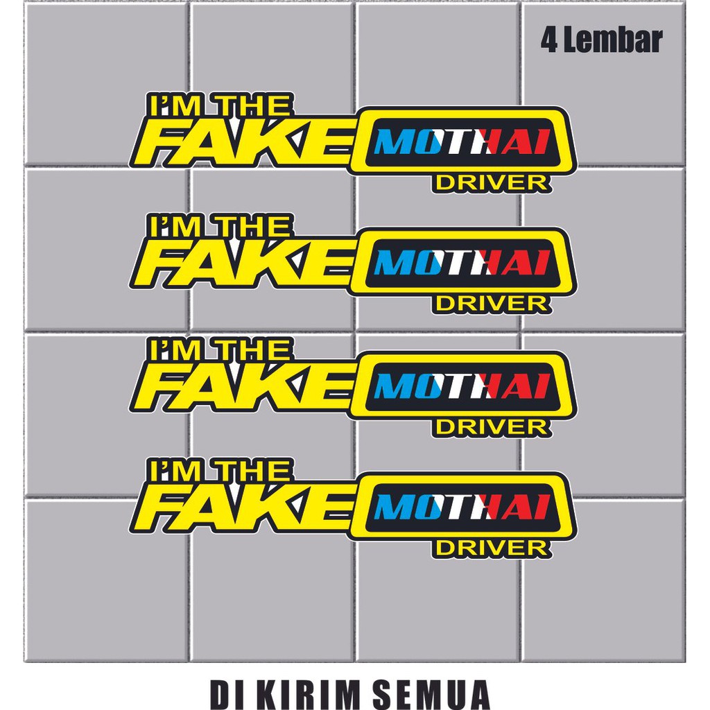 Jual v5 FAKE MOTHAI STICKER ISI 4 STICKER rb | Shopee Indonesia
