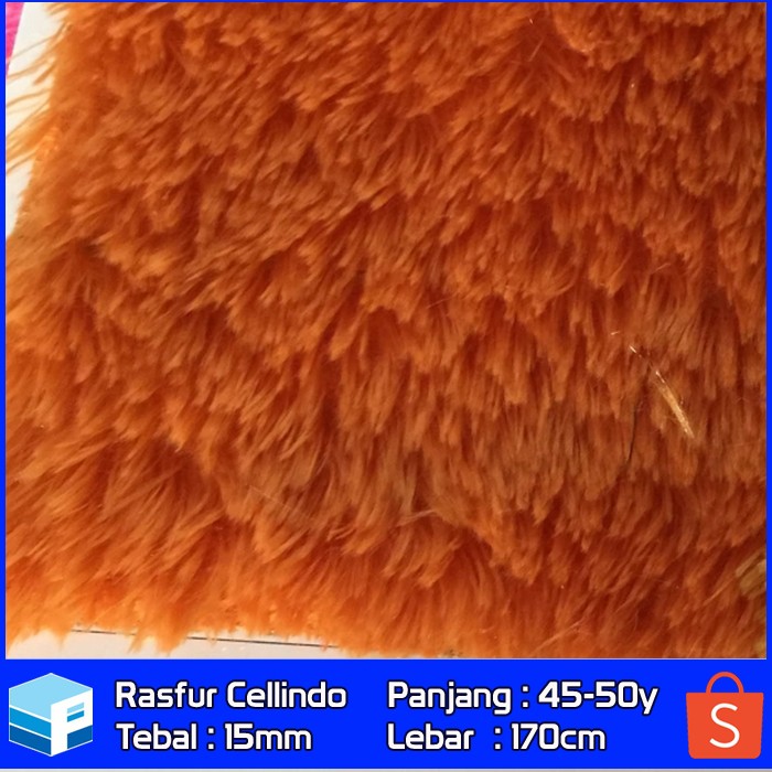 Jual Cellindo Kain Rasfur Coklat Singa [ECERAN/Yard] Kain Bulu 15MM ...