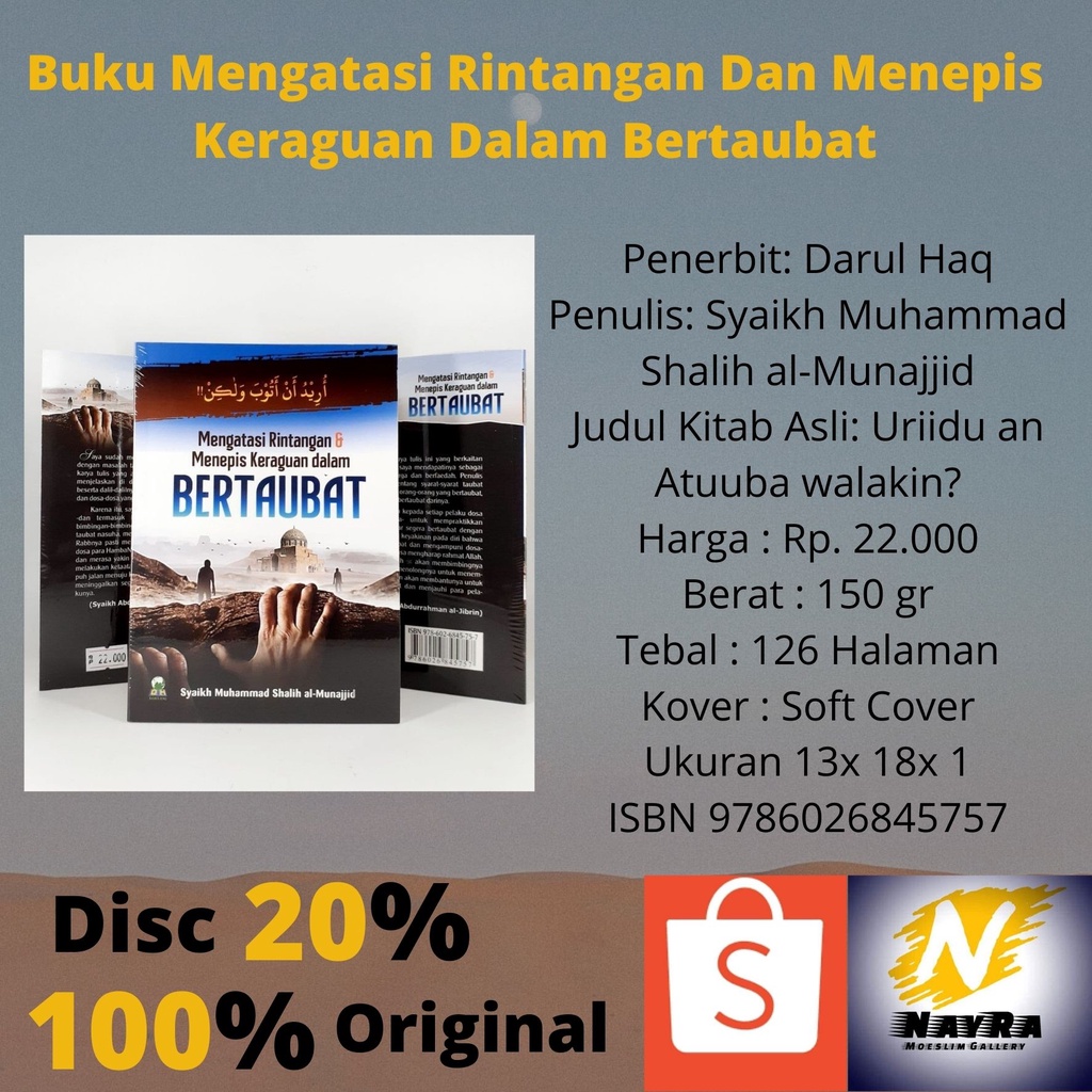 Jual Buku Mengatasi Rintangan Dan Menepis Keraguan Dalam Bertaubat ...