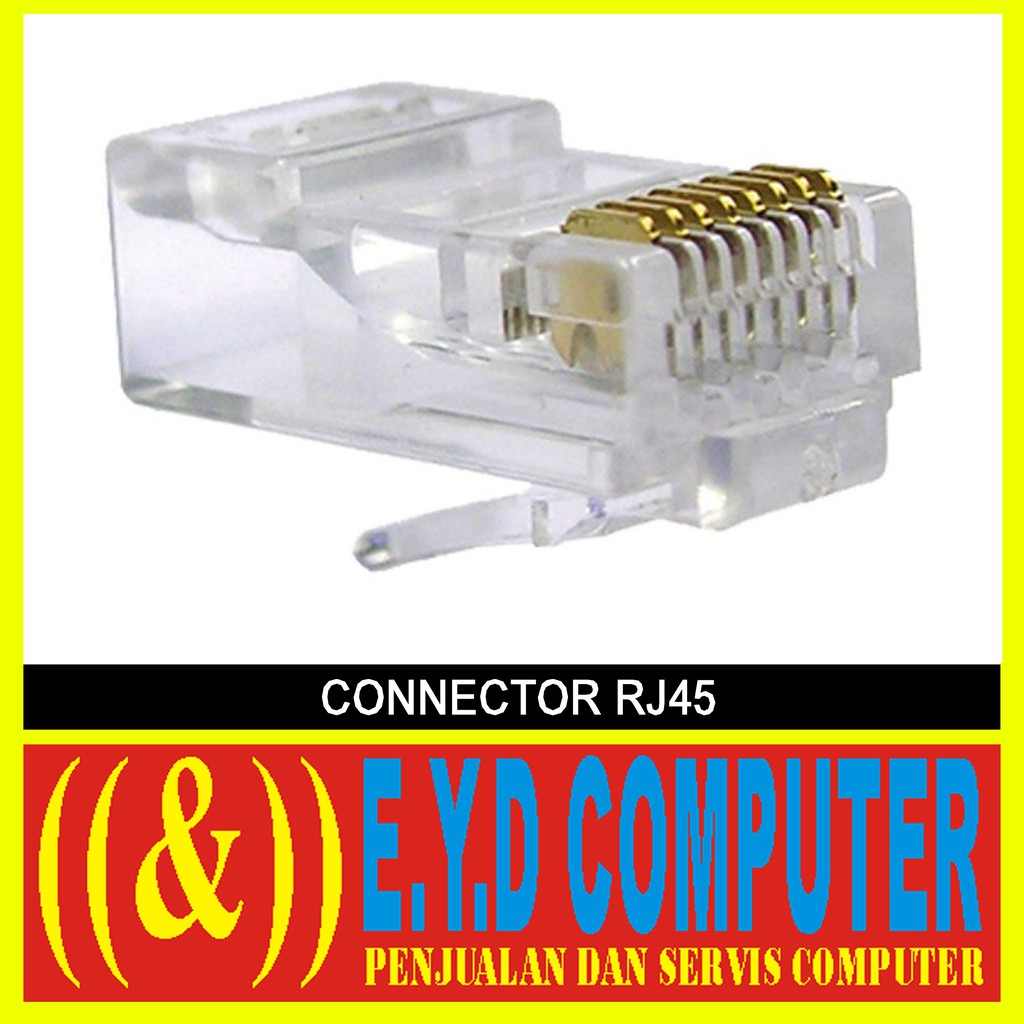 Jual CONECTOR RJ45 CONNECTOR SATUAN KONEKTOR RJ 45 JARINGAN CONNECT ...