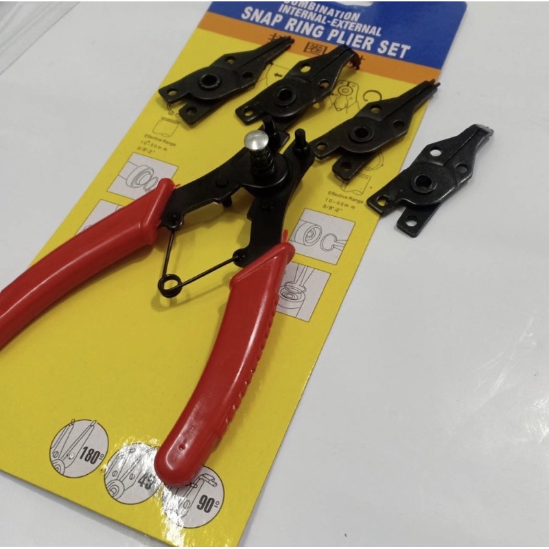 Jual Tang Spie Snap Ring 4 Mata Serbaguna Tang Spie Pencet buka Pencet ...
