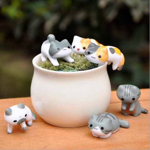 Jual Mainan Pajangan Miniatur Karakter Action Figure Kucing Anjing Lucu ...