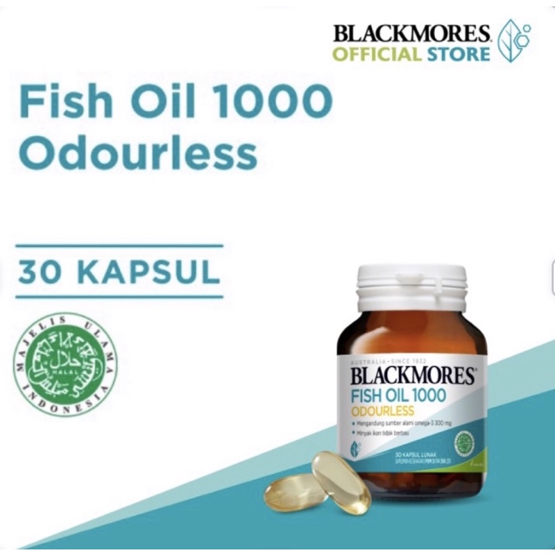 Jual Blackmores odourless fish oil 1000 (30) minyak ikan omega 3 dari