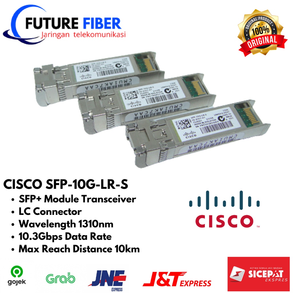 Jual CISCO SFP-10G-LR-S SFP Module 10GBase Transceiver Module | Shopee ...