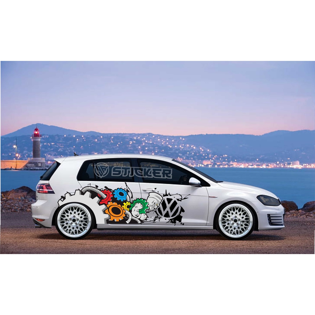 Jual STICKER TERBARU ANIMASI MOBIL VW GOLF VOLKSWAGEN DLL | Shopee ...