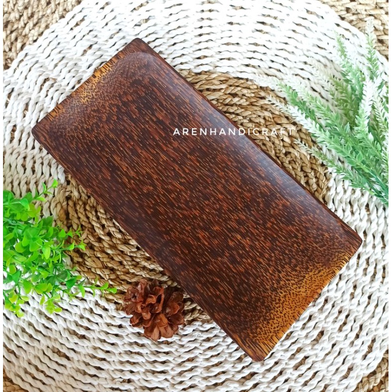 Jual ARENHANDICRAFT tempat saji persegi panjang kayu aren 30x15cm ...