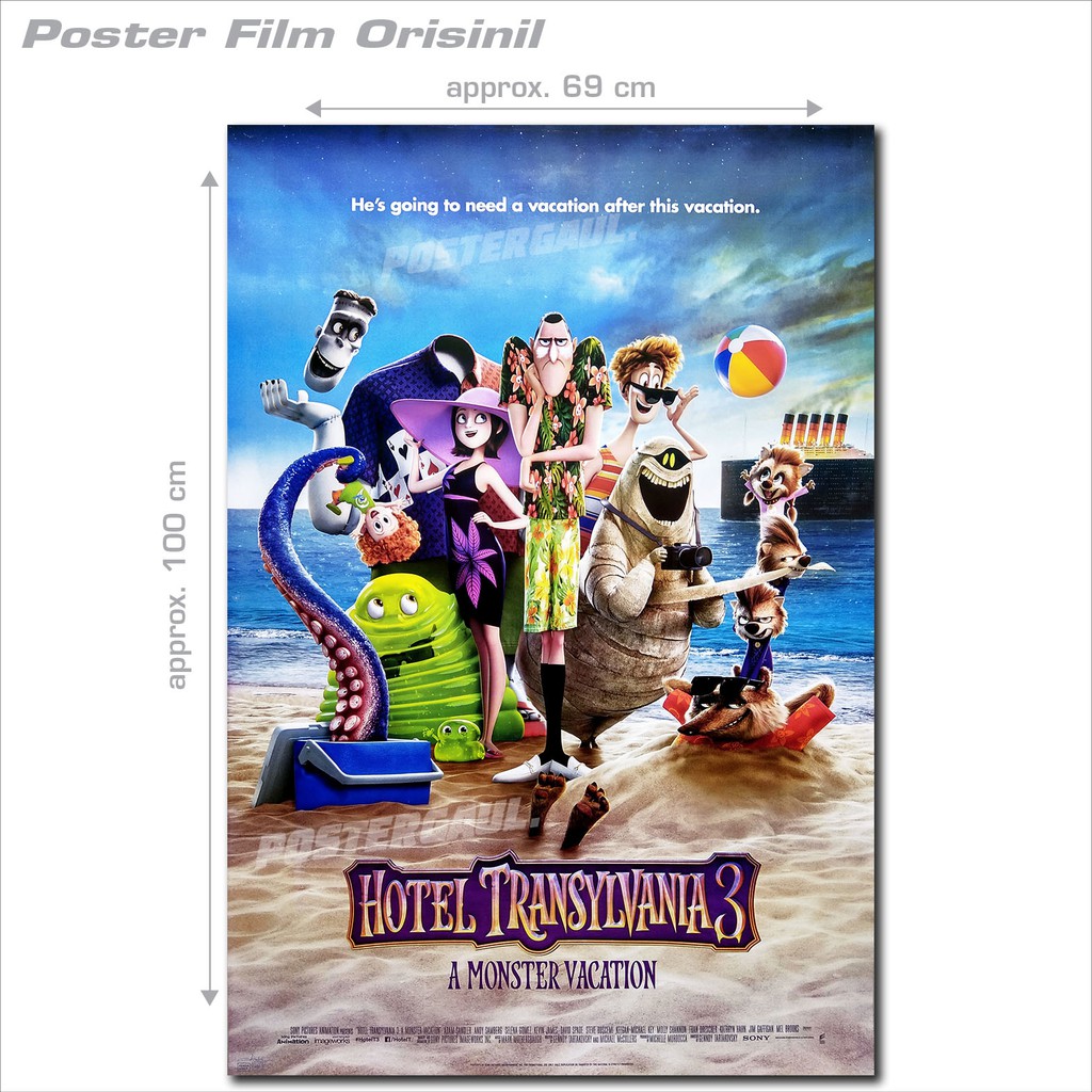 Jual Poster Film: HOTEL TRANSYLVANIA 3 - original Indonesian one sheet ...
