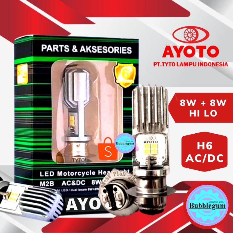 Jual AYOTO M2B Lampu Led Motor Putih Untuk Matic Dan Bebek GARANSI 6 ...