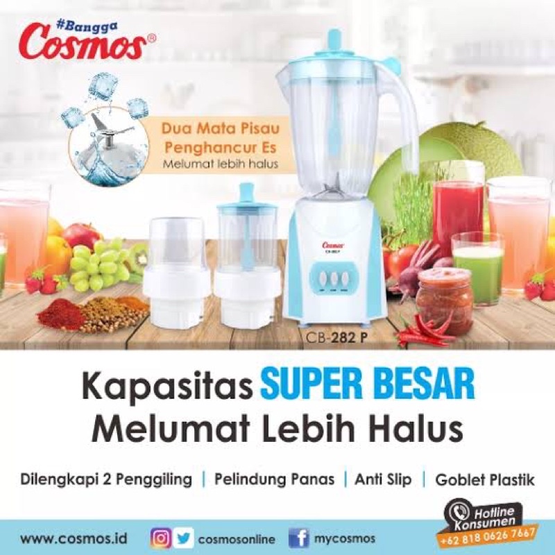 Jual BLENDER COSMOS CB282P/BLENDER COSMOS MIKA 3IN1 KAPASITAS 2 LITER ...