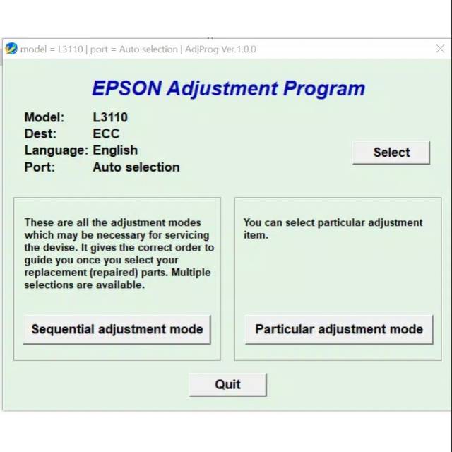 Jual Resetter Epson L3110 "Waste Ink Pad Counter" 100 Original